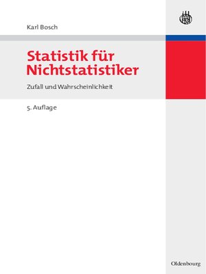cover image of Statistik für Nichtstatistiker